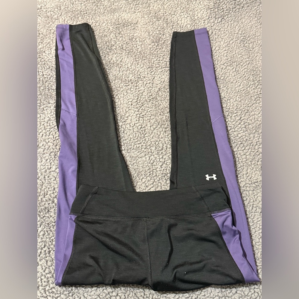 Under Armour Women’s Full-Length Leggings – Black/Purple 🏋️♀️💜